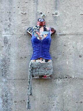 SKY BLU slashed slitweave cami